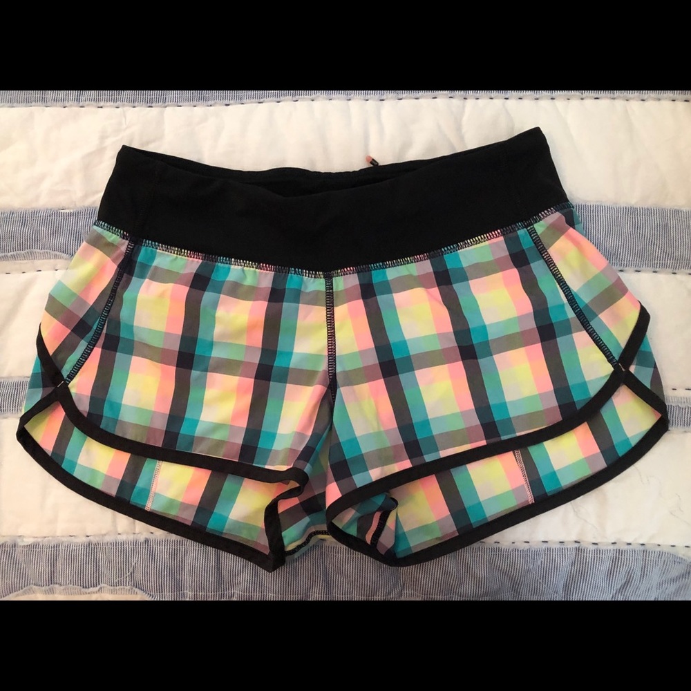 Lululemon Multicolored Neon Shorts, Size 4